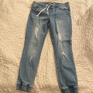 Celebrity Pink brand stretch jean joggers.